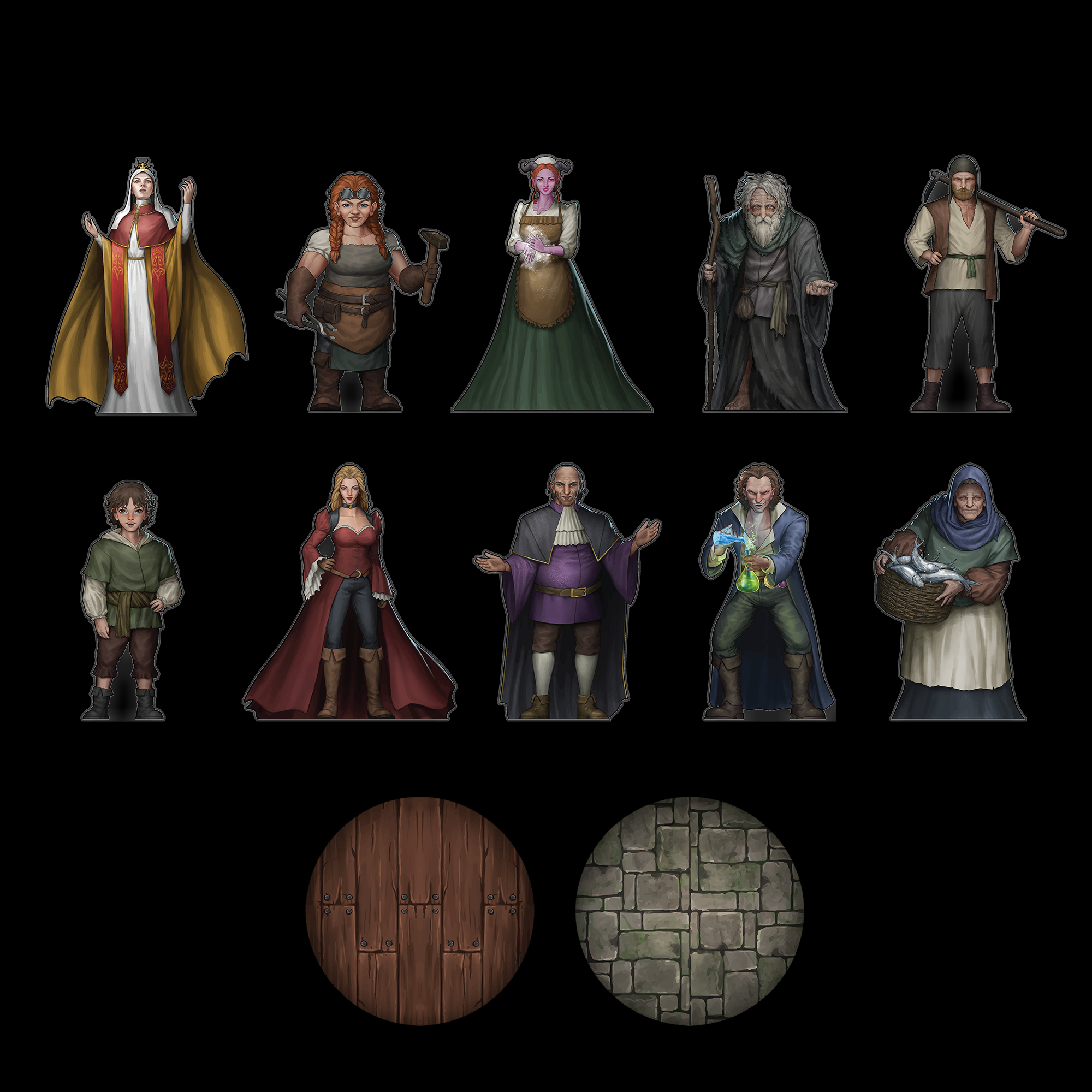 Townfolk Vol. 1 Acrylic Encounter Token – Hexed Ink