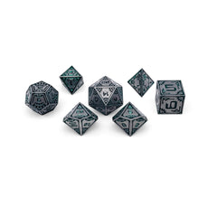 Tractor Beam - Space Dice 7 Piece RPG Set Alloy Metal Dice