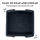 Tray of Folding™ Magnetic - Black-Dice Tray-Norse Foundry-Dice Tray-D&D Dice Tray-D&D Dice Tray-D&D Accessories-DnD Dice Storage