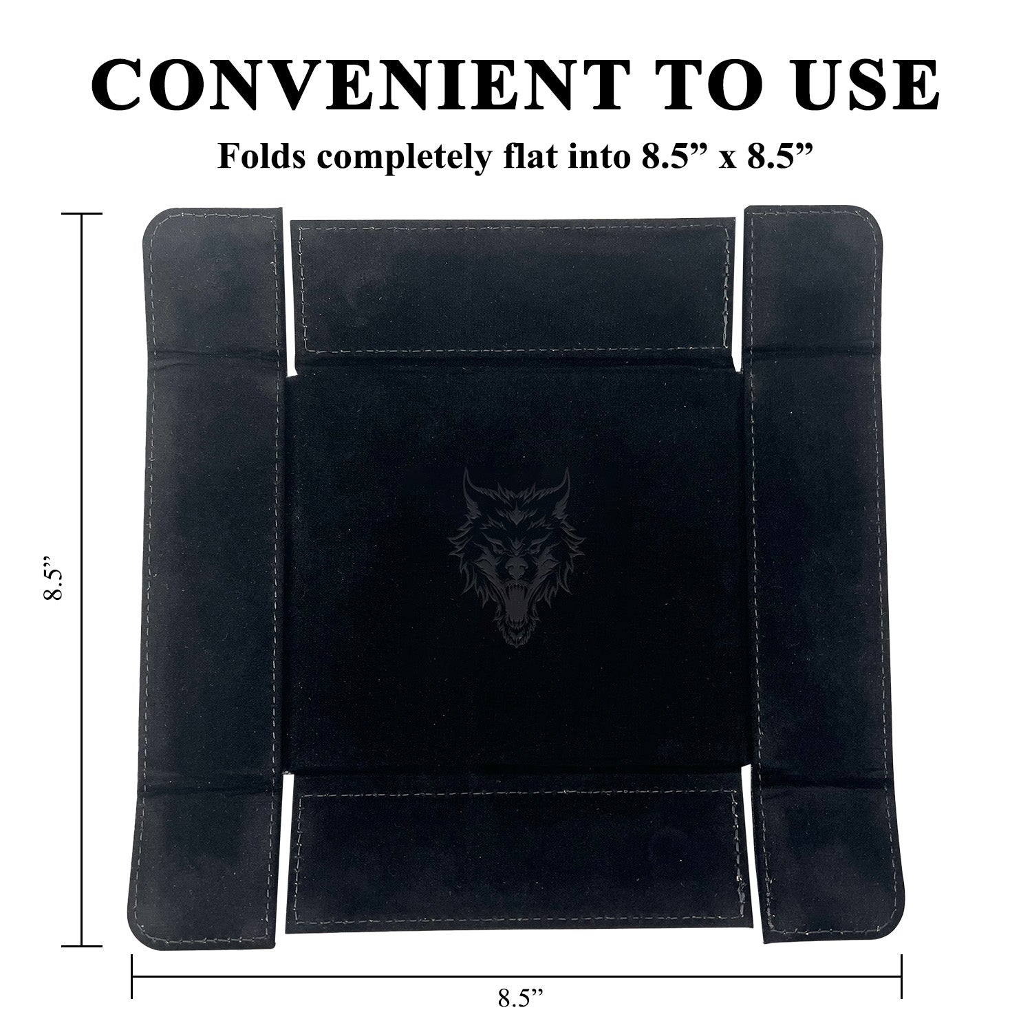 Tray of Folding™ Magnetic - Black-Dice Tray-Norse Foundry-Dice Tray-DND Dice Tray-D&D Dice Tray-D&D Accessories-D&D Dice Storage