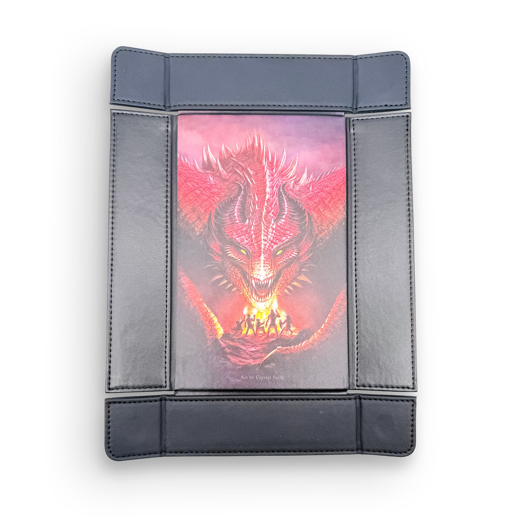 Tray of Folding™ Magnetic - Blood Dragon by Crystal Sully-Crystal Sully Dice Tray-Norse Foundry -Dice Tray-D&D Dice Tray-DND Dice Tray-D&D Accessories-DND Dice Storage-Collection Item