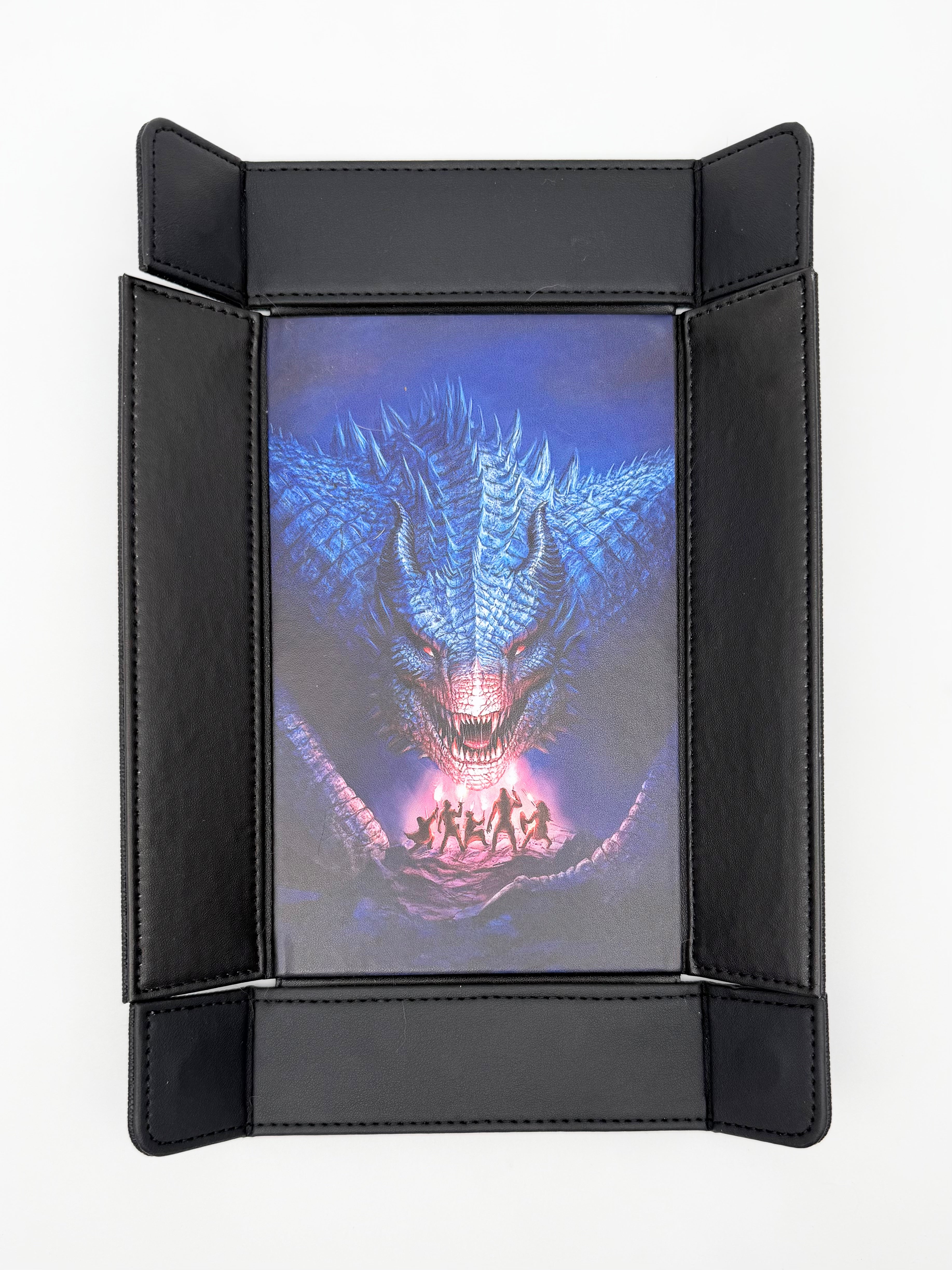 Tray of Folding™ Magnetic - Midnight Dragon by Crystal Sully-Crystal Sully Dice Tray-Norse Foundry -Dice Tray-D&D Dice Tray-D&D Dice Tray-D&D Accessories-D&D Dice Storage-Collection Item