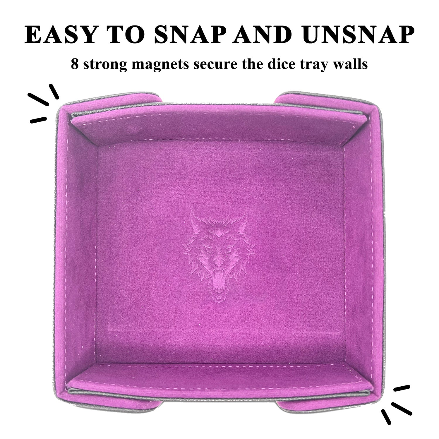 Tray of Folding™ Magnetic - Purple-Dice Tray-Norse Foundry-Dice Tray-DND Dice Tray-D&D Dice Tray-D&D Accessories-D&D Dice Storage