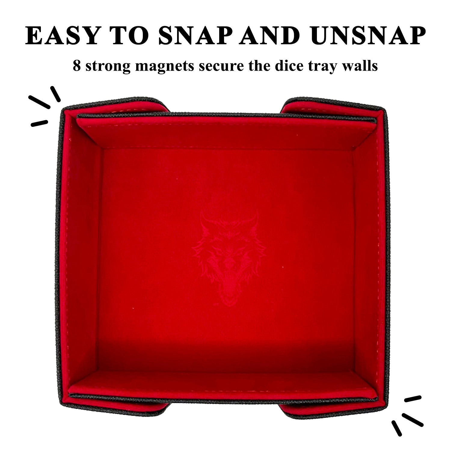 Tray of Folding™ Magnetic - Red-Dice Tray-Norse Foundry-Dice Tray-D&D Dice Tray-D&D Dice Tray-D&D Accessories-DnD Dice Storage