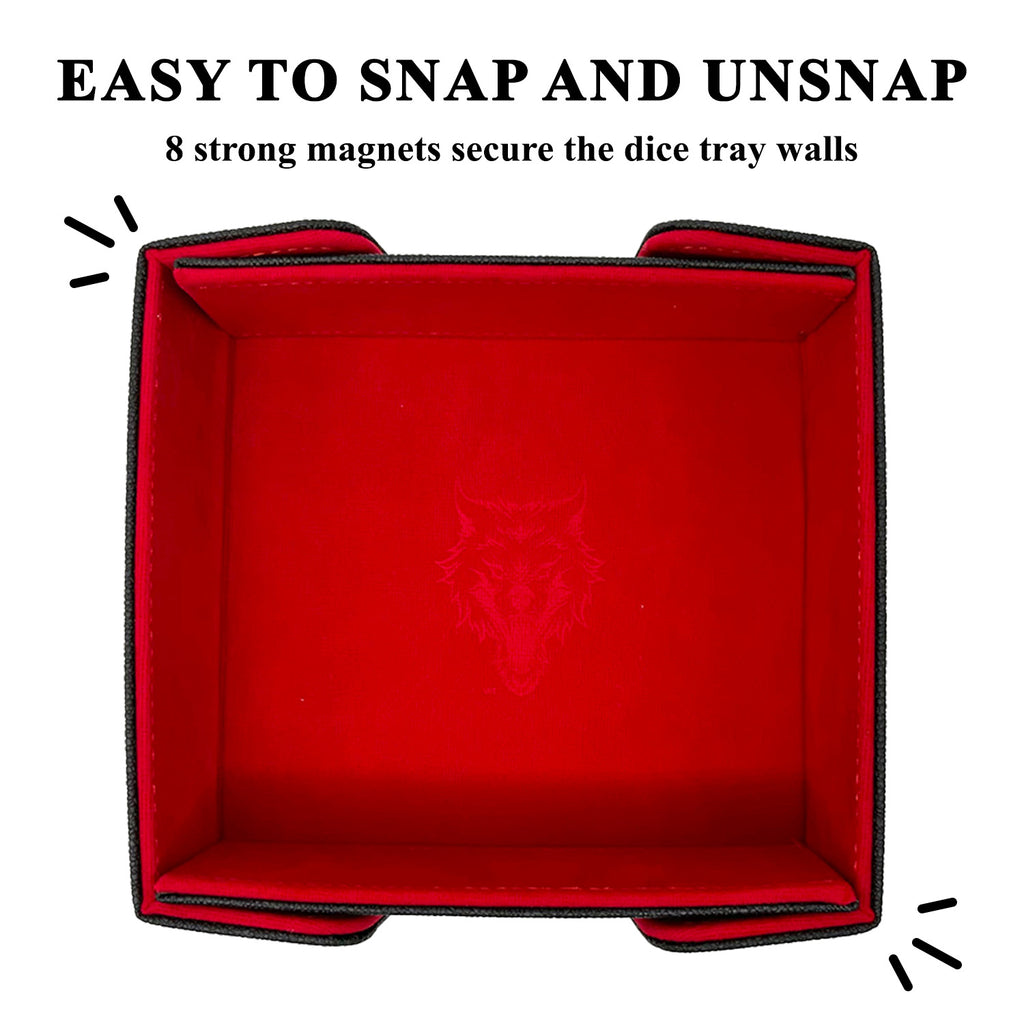 Tray of Folding™ Magnetic - Red-Dice Tray-Norse Foundry-Dice Tray-D&D Dice Tray-D&D Dice Tray-D&D Accessories-DnD Dice Storage