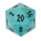 Turquoise - Boulder® 30mm Gemstone Dice-Gemstone Dice-Norse Foundry-Norse Foundry-dungeons & dragons-d&d dice-rpg dice-d20-gemstone dice-d&d-30mm-boulder-perfect for tabletop rpgs