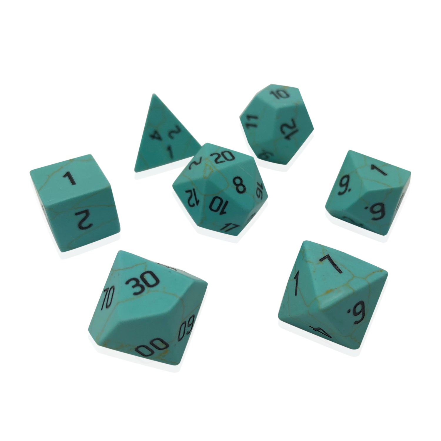 Turquoise - 7 Piece RPG Set Gemstone Dice