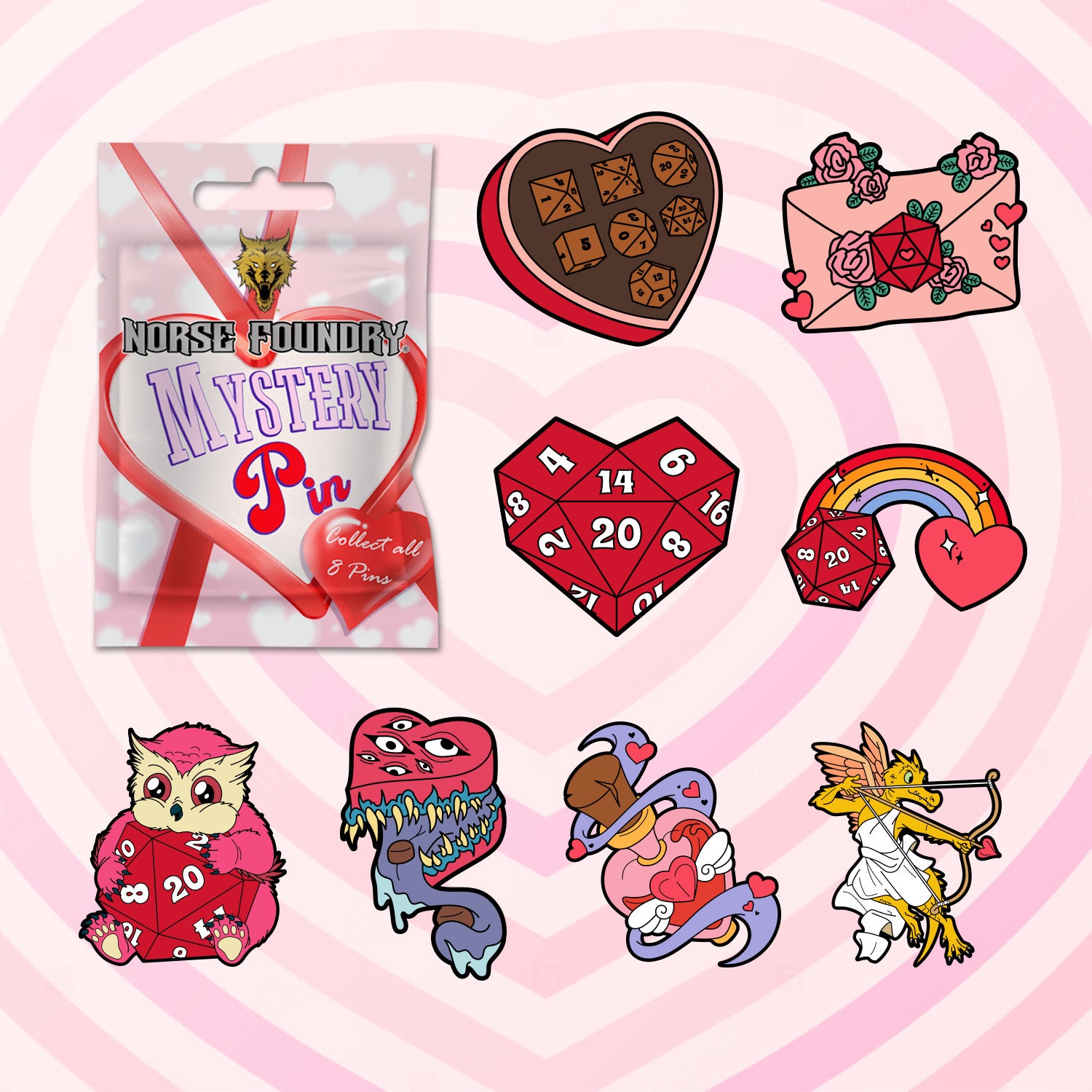 Valentines Mystery Pin-Norse Foundry-Norse Foundry-mysterypins-mystery-pins-dnd-dungeons & dragons-accessories-d&d pins