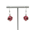 Vampire Blood - Ioun Stone D20 Dice Earrings by Norse Foundry-Earrings-Norse Foundry-dungeons and dragons-d&d-dungeons & dragons-earrings-dnd accessories-dice earrings- d20 earrings