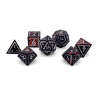 Vampire Lord - Nimbus™ 7 Piece RPG Set 6063 Aluminum Wondrous Dice-Nimbus Dice-Norse Foundry-Norse Foundry-aluminum dice-dungeons & dragons-d&d dice set-rpg dice set-aluminum d&d dice set-d&d-lightweight-perfect for tabletop rpgs