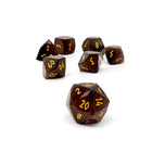 Violet Cat's Eye – 7 Piece RPG Set Glass Wondrous Cut Dice – Norse Foundry – Glass Dice – Dungeons & Dragons Dice – DnD Dice – Gaming Dice – Perfect for Tabletop RPGs – Dice Set