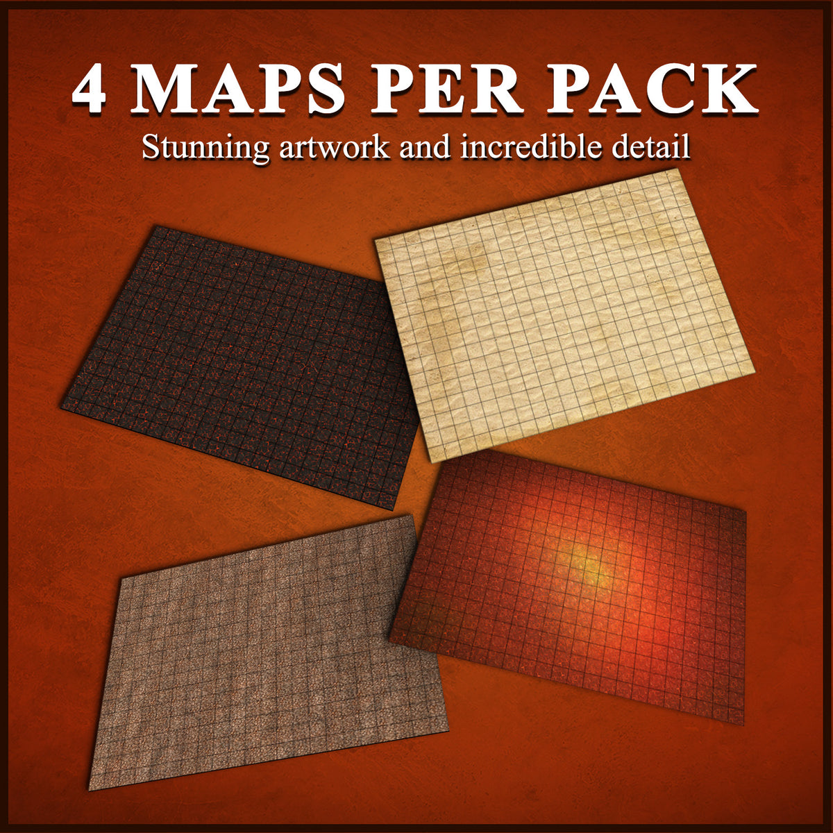 Wasteland Encounters - Map Pack by Adventurers &amp; Adversaries (4 Maps per pack)
