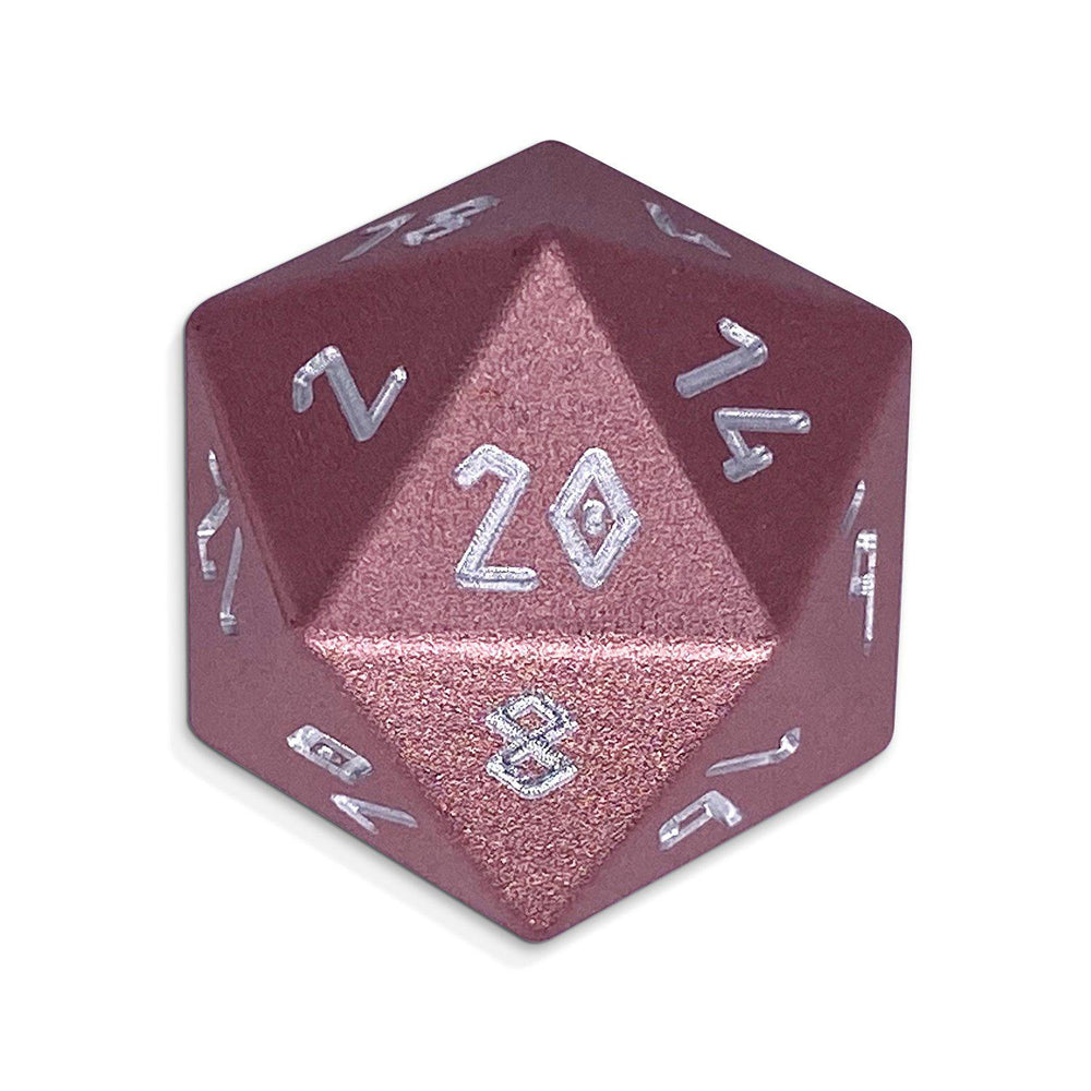 Warlock Pink - Single D20 - Aluminum Dice