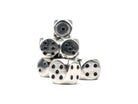 Warpips: Chainmail Silver - 10 - 12mm D6-Zinc Alloy Dice-Norse Foundry-Norse Foundry-dungeons & dragons-d&d dice-rpg d6-metal d6-d&d-d6-warpips-pips-perfect for tabletop rpgs