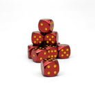 Warpips: Fireball - 10 - 12mm D6-Zinc Alloy Dice-Norse Foundry-Norse Foundry-dungeons & dragons-d&d dice-rpg d6-metal d6-d&d-d6-warpips-pips-perfect for tabletop rpgs