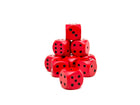 Warpips: Red - 10 - 12mm D6-Norse Foundry-Norse Foundry-dungeons & dragons-d&d dice-rpg d6-metal d6-d&d-d6-warpips-pips-perfect for tabletop rpgs