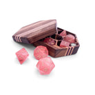 Watermelon Candy Jade - 7 Piece RPG Set Gemstone Dice-Gemstone Dice-Norse Foundry-Gemstone Dice-Dungeons & Dragons Dice-Gem Dice-DnD Dice-Gaming Dice-Perfect for Tabletop RPGs-Dice Set