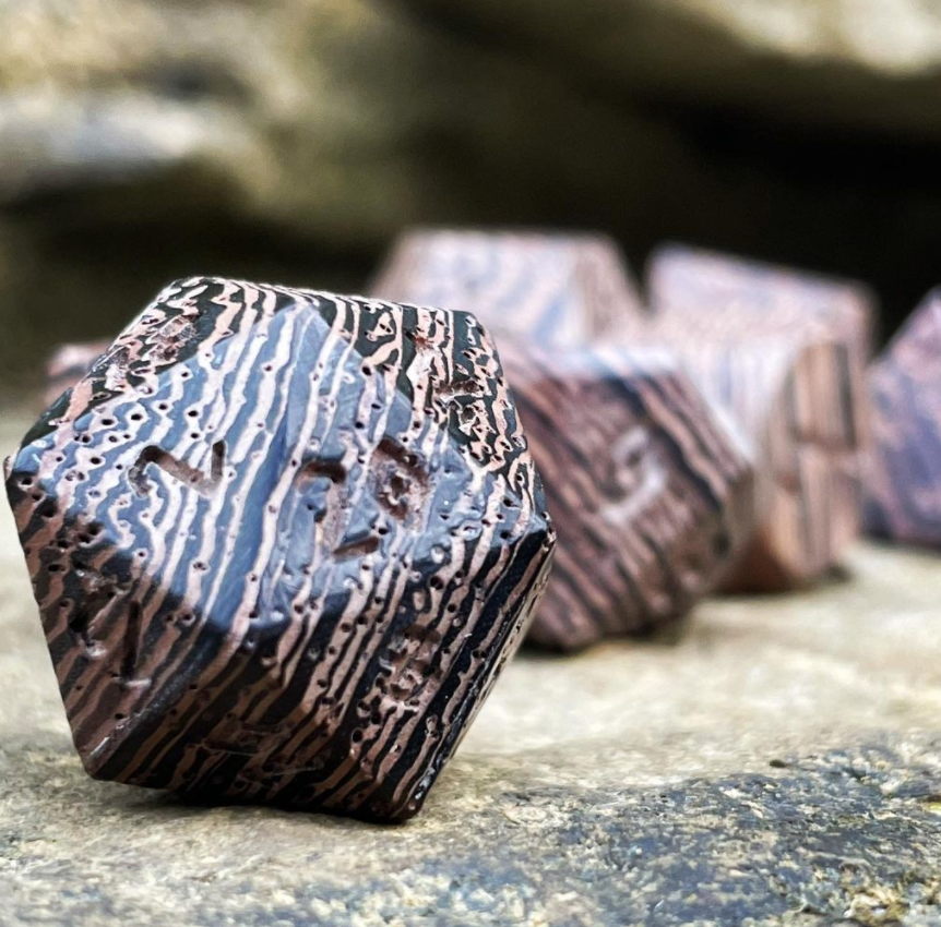 Wenge - 7 Piece RPG Wooden Dice Set-Wooden Dice-Norse Foundry-Norse Foundry-wood dice set-dungeons & dragons-d&d dice set-rpg dice set-wood dice set-d&d-perfect for tabletop rpgs