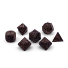 Wenge - 7 Piece RPG Wooden Dice Set-Wooden Dice-Norse Foundry-Norse Foundry-wood dice set-dungeons & dragons-d&d dice set-rpg dice set-wood dice set-d&d-perfect for tabletop rpgs