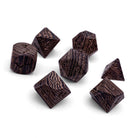 Wenge - 7 Piece RPG Wooden Dice Set-Wooden Dice-Norse Foundry-Norse Foundry-wood dice set-dungeons & dragons-d&d dice set-rpg dice set-wood dice set-d&d-perfect for tabletop rpgs