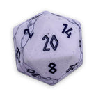 White Howlite - Single D20 Gemstone Dice-Gemstone Dice-Norse Foundry-Gemstone Dice-Dungeons and Dragons Dice-Gem Dice-D&D Dice-Gaming Dice-Perfect for Tabletop RPGs-D20