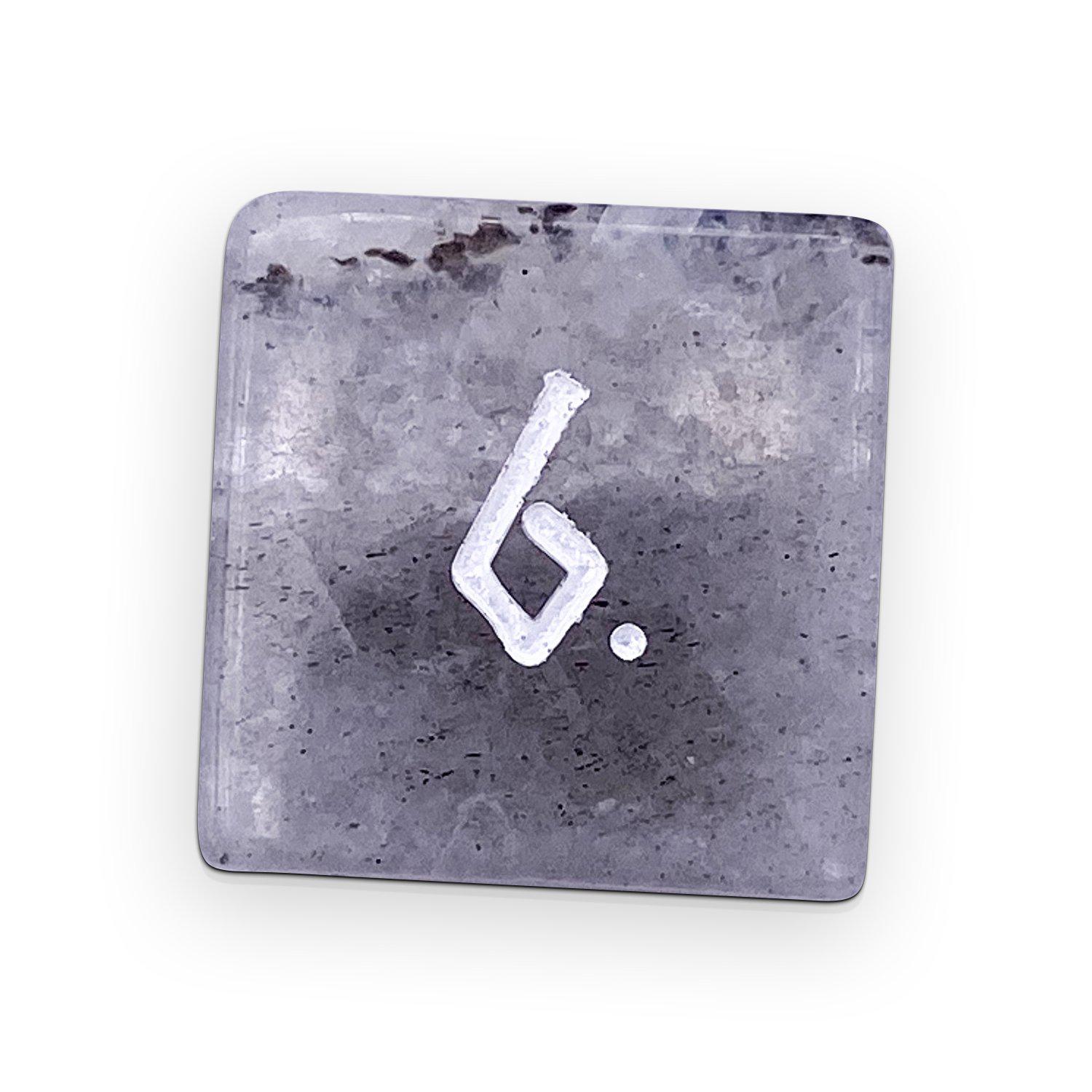 White Labradorite - Single D6 Gemstone Dice-Gemstone Dice-Norse Foundry-White Font-Norse Foundry-dungeons & dragons-d&d dice-rpg d6-gemstone d6-d&d-d6-perfect for tabletop rpgs