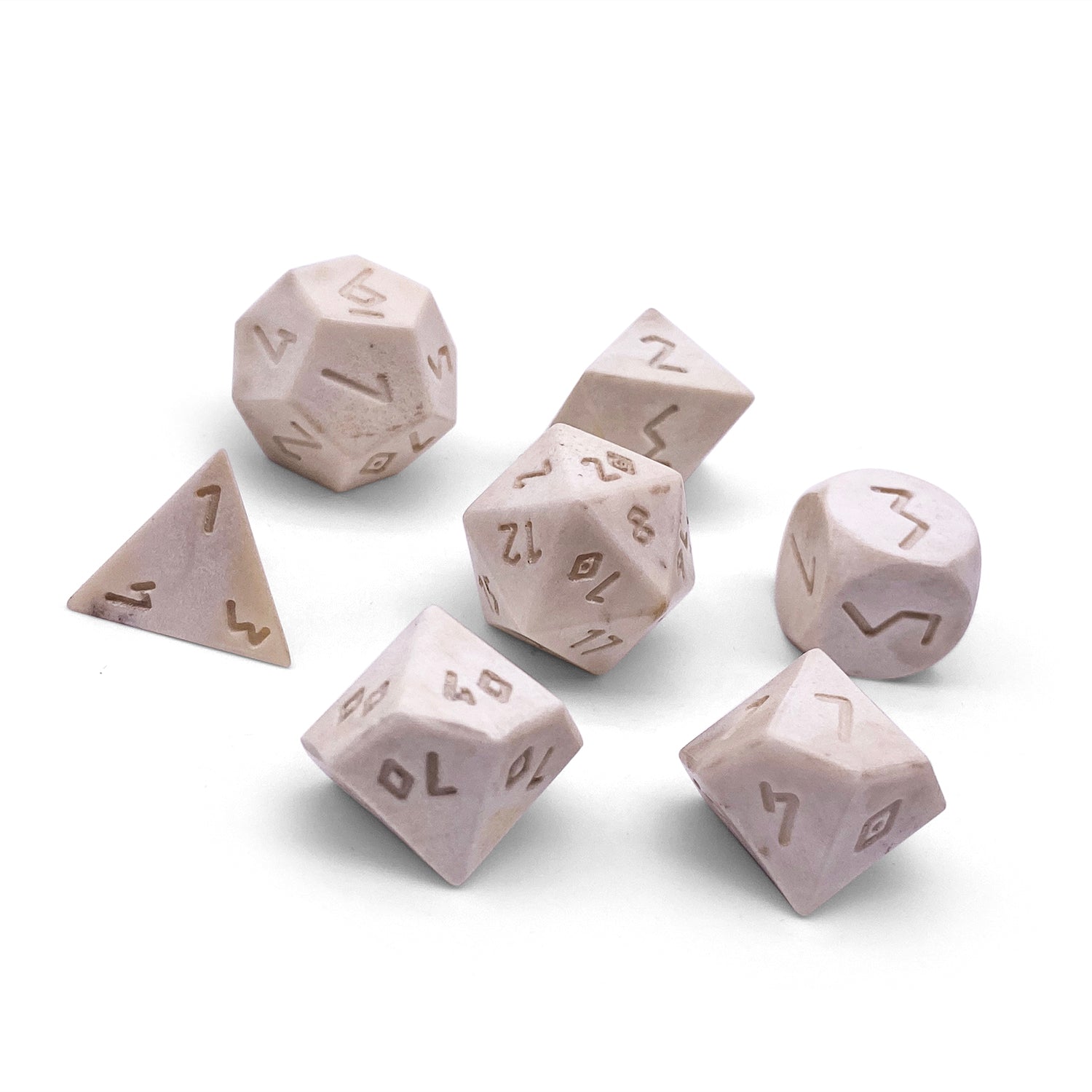 Whitetail Deer Antler RPG Dice Set by Norse Foundry-Bone Dice-Norse Foundry-Norse Foundry-bone dice set-dungeons & dragons-d&d dice set-rpg dice set-bone dice set-d&d-perfect for tabletop rpgs