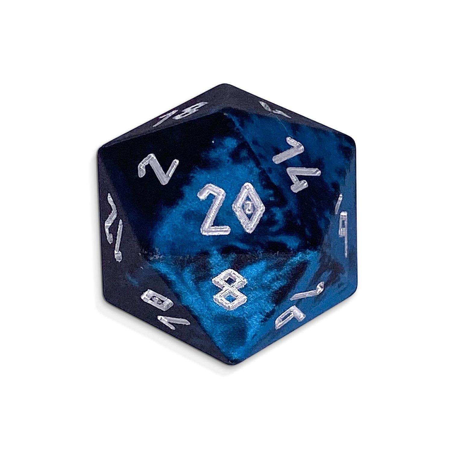 Single Wondrous Dice® D20 in Willow of the Wisp by Norse Foundry® 6063 Aircraft Grade Aluminum - NOR 02426