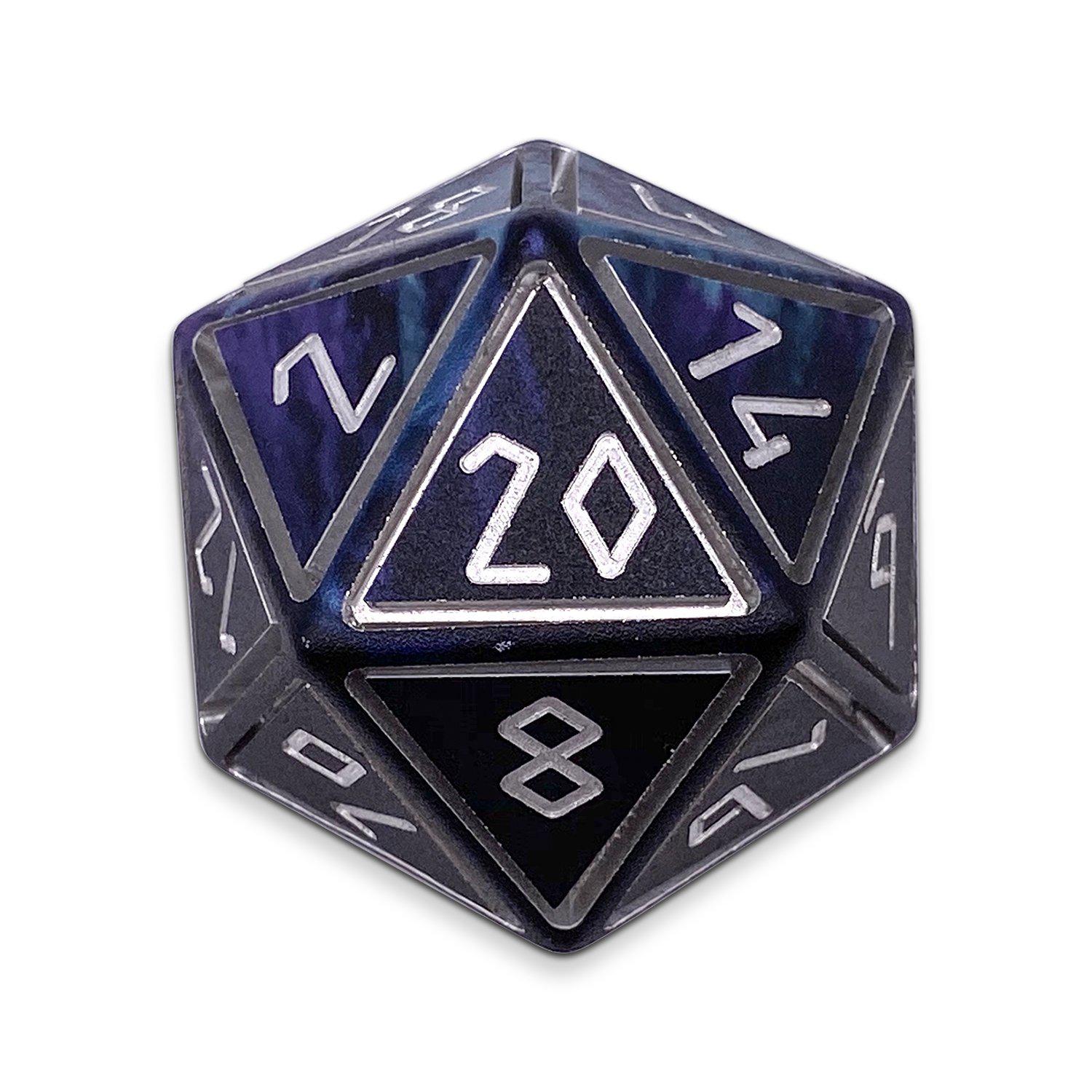 Witches Cauldron - Nimbus™ Boulder® 55mm 6063 Aluminum Wondrous Dice-Dice-Norse Foundry-Norse Foundry-aluminum dice-dungeons & dragons-d&d dice-rpg dice-d20-d&d-55mm-oversize-boulder-perfect for tabletop rpgs