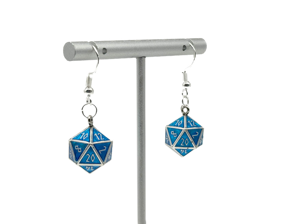 Witches Fire - Ioun Stone D20 Dice Earrings by Norse Foundry