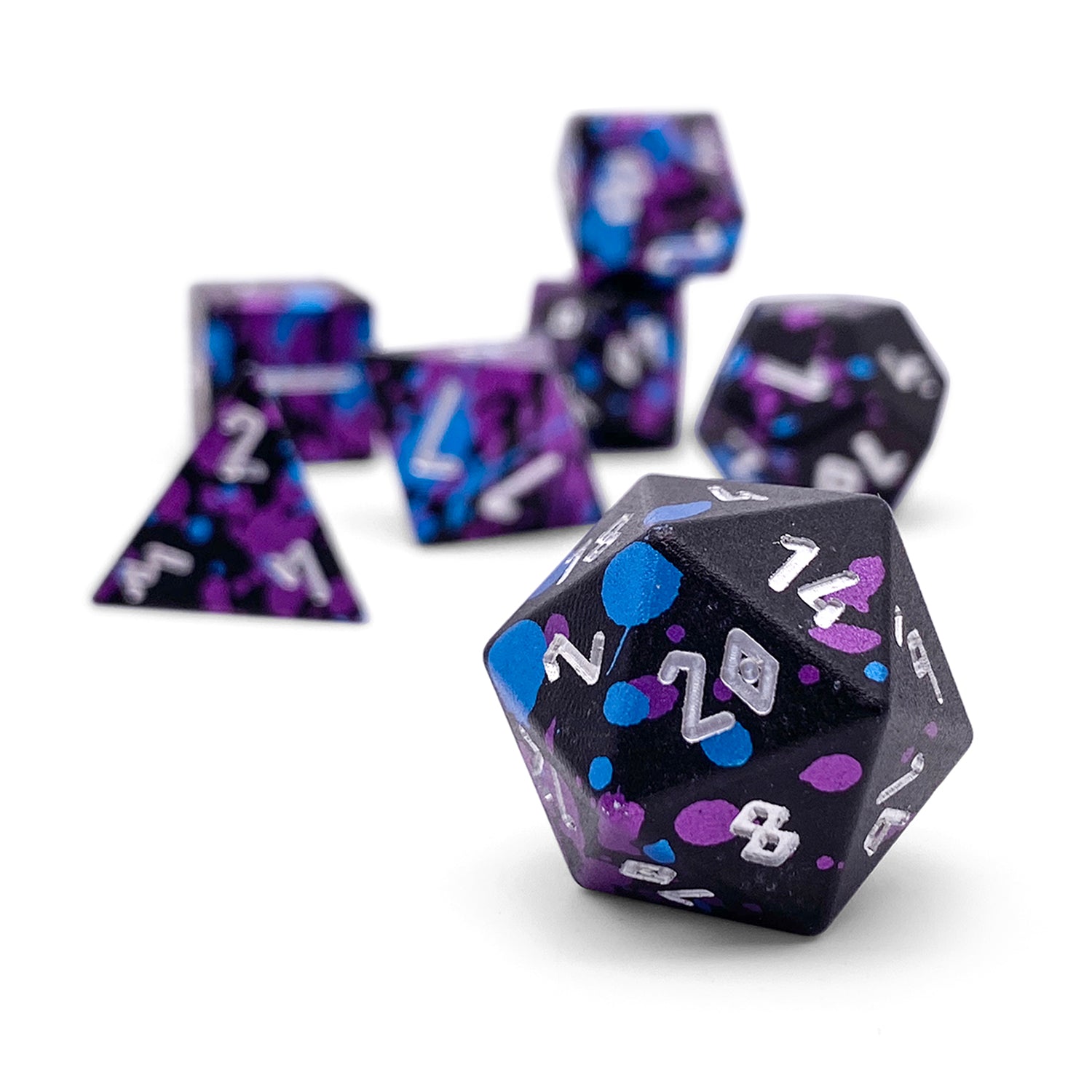 Wizard Apprentice - 7 Piece RPG Set 6063 Aluminum Wondrous Dice-Aluminum Dice-Norse Foundry-Norse Foundry-aluminum dice-dungeons & dragons-d&d dice set-rpg dice set-aluminum d&d dice set-d&d-lightweight-perfect for tabletop rpgs