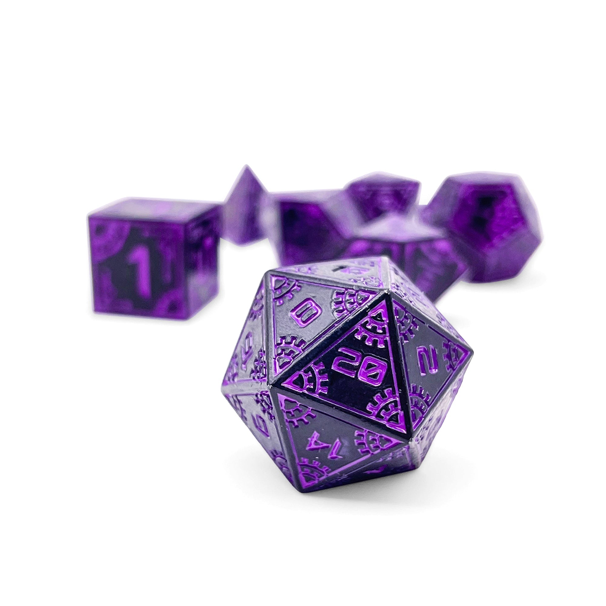 Wormhole - Space Dice 7 Piece RPG Set Alloy Metal Dice-Metal - Zinc Alloy Dice-Norse Foundry-Dungeons and Dragons-DND Dice-D20-Metal Dice Set-DND-D&D Metal Dice Set-Perfect for Tabletop RPGs