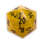Yellow Cats Eye - Single D20 Glass Dice-Glass Dice-Norse Foundry-DnD Dice-Glass Dice-D20-Glass D20-Collectible D20 Dice