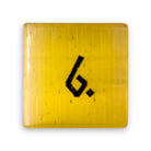 Yellow Cats Eye - Single D6 Glass Dice-Glass Dice-Norse Foundry-DnD Dice-Glass Dice-D6-Glass D6-Collectible D6 Dice