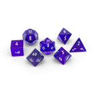 Zircon Blue Topaz - 7 Piece RPG Set Zircon Glass Dice-Glass Dice-Norse Foundry-Norse Foundry-zircon glass dice-dungeons & dragons-d&d dice set-rpg dice set-glass dice set-d&d-perfect for tabletop rpgs