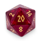Zircon Garnet - Boulder 30mm® Gemstone Dice-Norse Foundry-DND Dice-Glass Dice-D20-Glass D20-Collectible D20 Dice-Giant D20 for D&D
