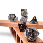 Zircon Glass Smoke - 7 Piece RPG Set Zircon Glass Dice-Glass Dice-Norse Foundry-Norse Foundry-zircon glass dice-dungeons & dragons-d&d dice set-rpg dice set-glass dice set-d&d-perfect for tabletop rpgs