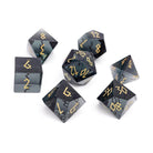 Zircon Glass Smoke - 7 Piece RPG Set Zircon Glass Dice-Glass Dice-Norse Foundry-Norse Foundry-zircon glass dice-dungeons & dragons-d&d dice set-rpg dice set-glass dice set-d&d-perfect for tabletop rpgs