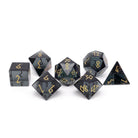 Zircon Glass Smoke - 7 Piece RPG Set Zircon Glass Dice-Glass Dice-Norse Foundry-Norse Foundry-zircon glass dice-dungeons & dragons-d&d dice set-rpg dice set-glass dice set-d&d-perfect for tabletop rpgs