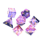 Zircon Pride Dice Bisexual - 7 Piece RPG Set Zircon Glass Dice-Glass Dice-Norse Foundry-dungeons and dragons-dice-dnd-d&d dice-dungeons & dragons-Pride Bisexual-Pride-Bisexual
