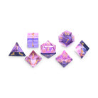Zircon Pride Dice Bisexual - 7 Piece RPG Set Zircon Glass Dice-Glass Dice-Norse Foundry-dungeons and dragons-dice-dnd-d&d dice-dungeons & dragons-Pride Bisexual-Pride-Bisexual