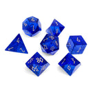 Zircon Sapphire - 7 Piece RPG Set Zircon Glass Dice-Glass Dice-Norse Foundry-Norse Foundry-zircon glass dice-dungeons & dragons-d&d dice set-rpg dice set-glass dice set-d&d-perfect for tabletop rpgs