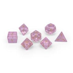 Zircon Tourmaline - 7 Piece RPG Set Zircon Glass Dice