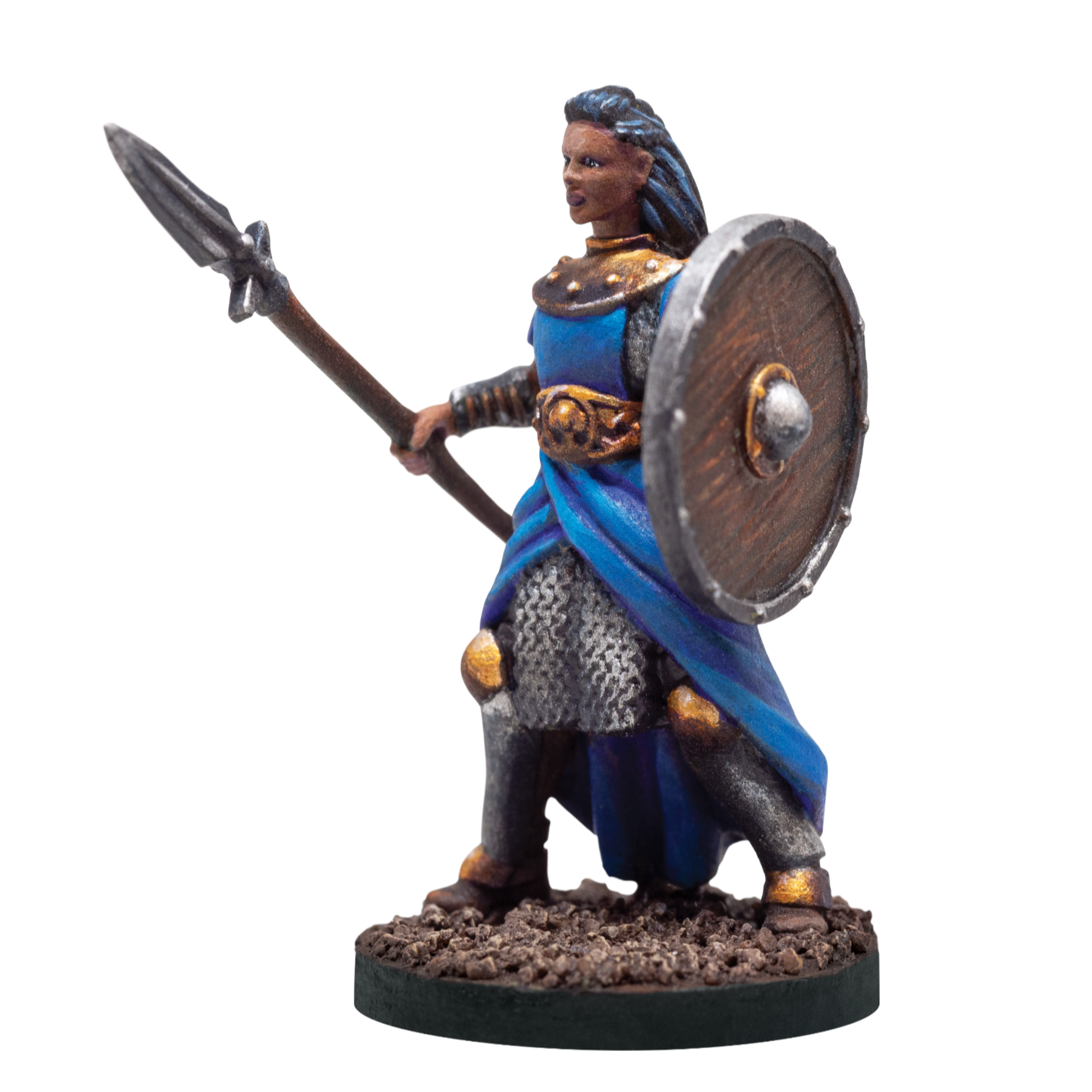 Astrid - Human Heavy Armored 28mm Miniature by Adventurers & Adversaries - A&A 0014
