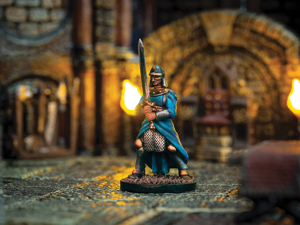 Astrid - Human Heavy Armored 28mm Miniature by Adventurers & Adversaries - A&A 0014