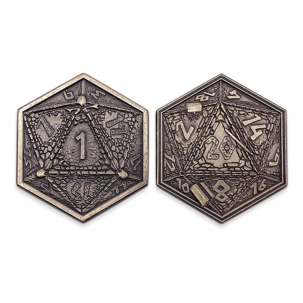Metal RPG Dungeon Delvers Coin Gold Plated- 45mm