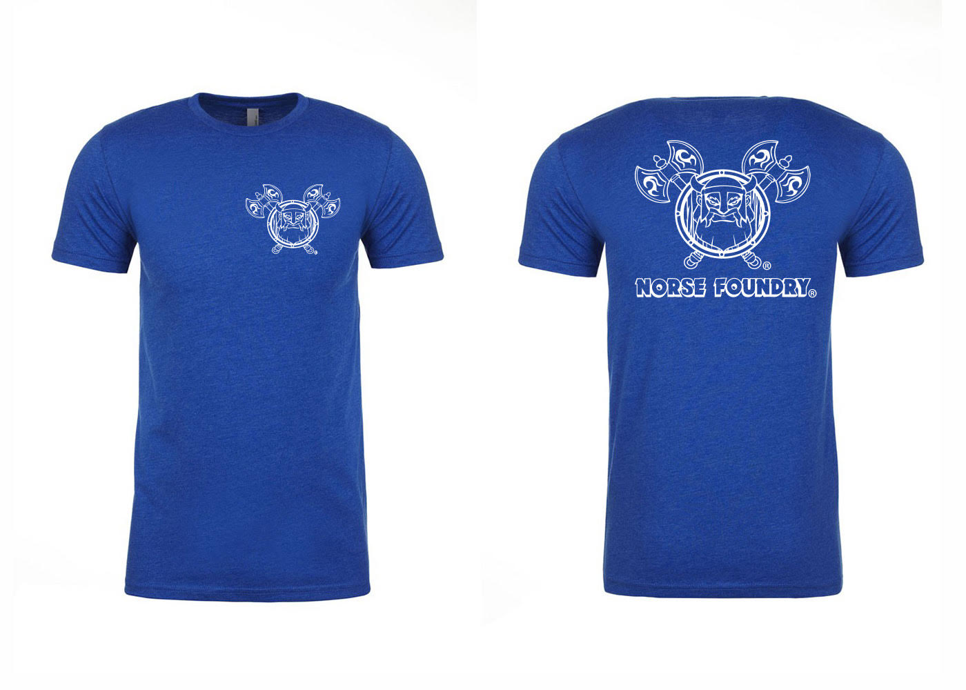 Blue and White Next Level Norse Foundry Soft T-Shirt - NOR 5422_Parent
