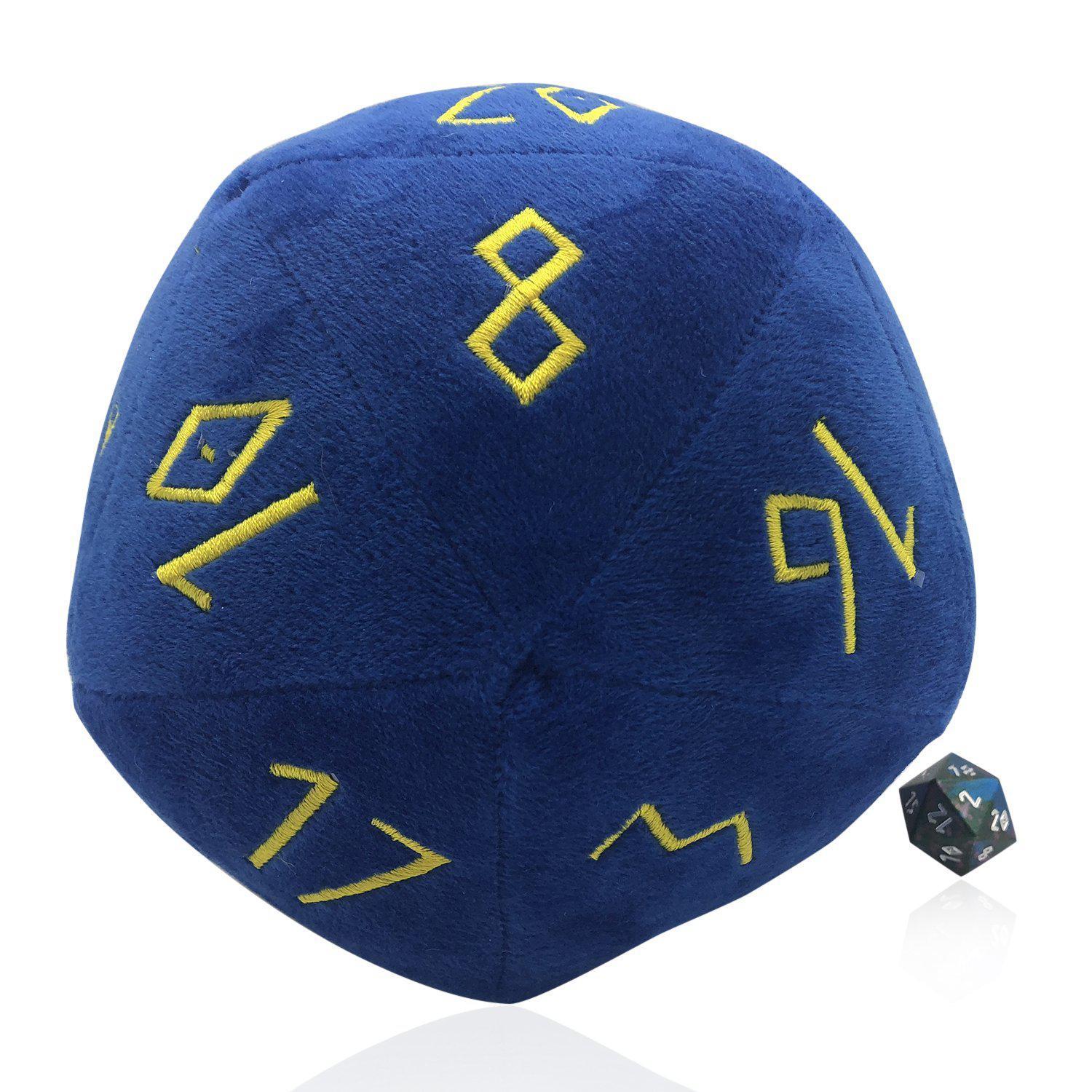 Noble Blue Plushie Boulder ® 170mm D20 Plush Soft Dice – Norse Foundry