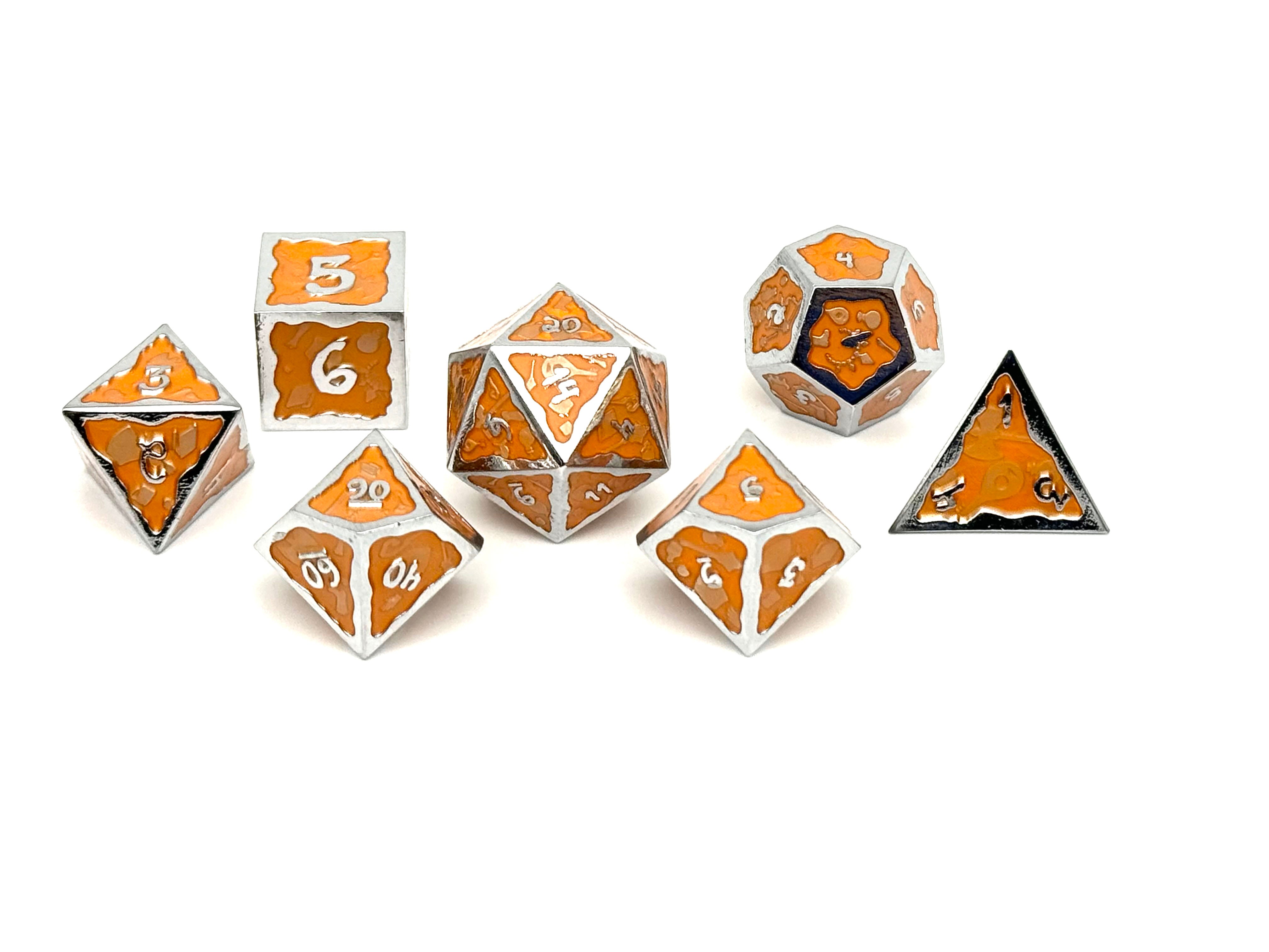 Ooze of Doom RPG Set - Burnt Slime-Metal Dice-Norse Foundry-DND Dice-Gaming Dice-Dungeons and Dragons Dice