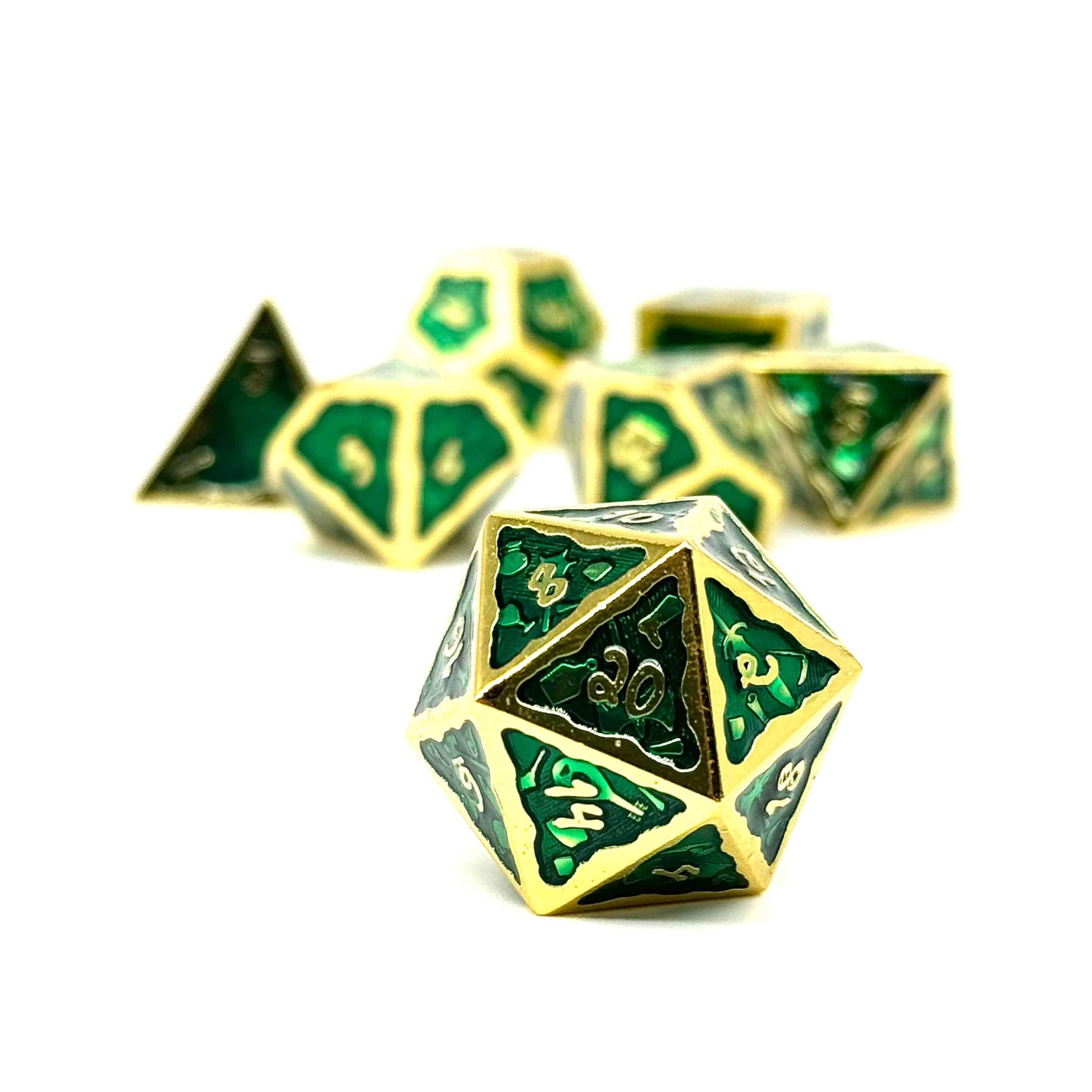 Ooze of Doom RPG Set - Eerie Greed-Metal Dice-Norse Foundry-DND Dice-Gaming Dice-Dungeons and Dragons Dice